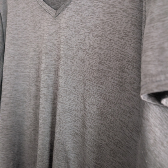 Bundle Of 3 Real Essentials Women's V-Neck Short Sleeve Tees - Teal, Black, Red - Picture 6 of 9